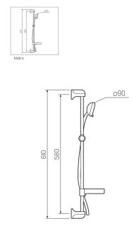 Душевой гарнитур РМС RACK-5 хром